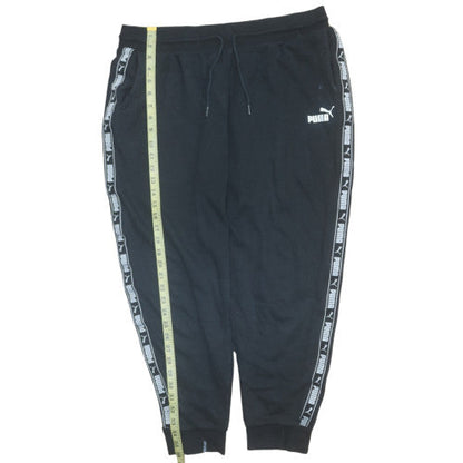 Puma Mens Black XL Jogger Trousers with Logo Tape Trim