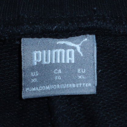 Puma Mens Black XL Jogger Trousers with Logo Tape Trim