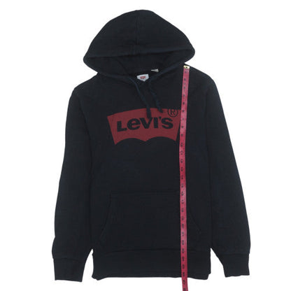 Mens UK Size M Levi's Black Pullover Hoodie