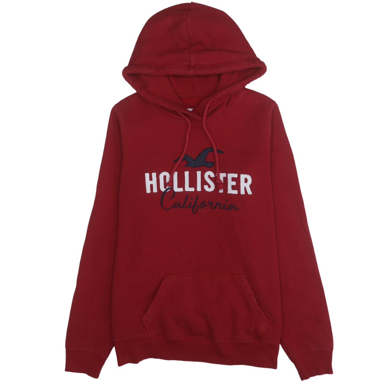 Mens UK Size L Hollister Red Pullover Hoodie