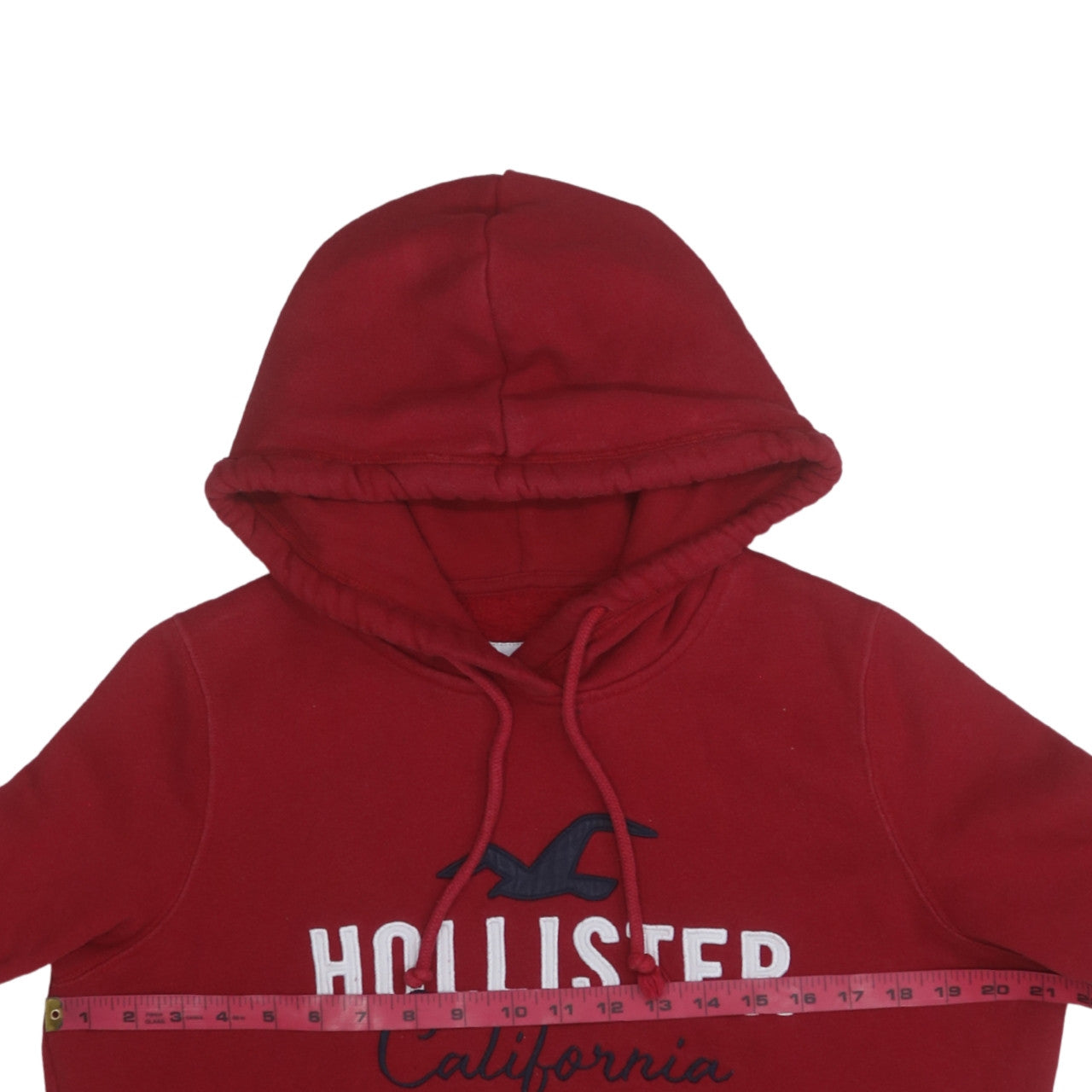 Mens UK Size L Hollister Red Pullover Hoodie