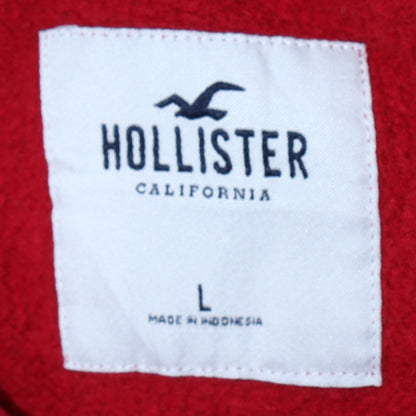 Mens UK Size L Hollister Red Pullover Hoodie