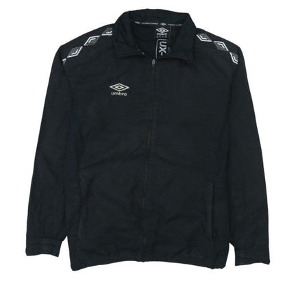 Umbro Boys Black 13-14 Years Track Jacket Full Zip Lightweight Sports Top