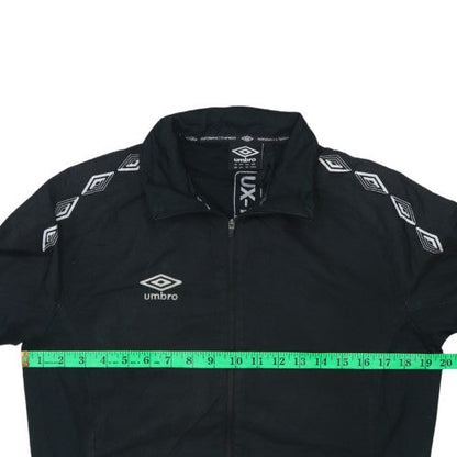Umbro Boys Black 13-14 Years Track Jacket Full Zip Lightweight Sports Top