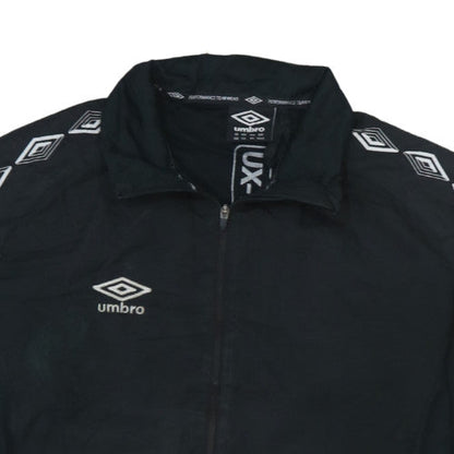 Umbro Boys Black 13-14 Years Track Jacket Full Zip Lightweight Sports Top