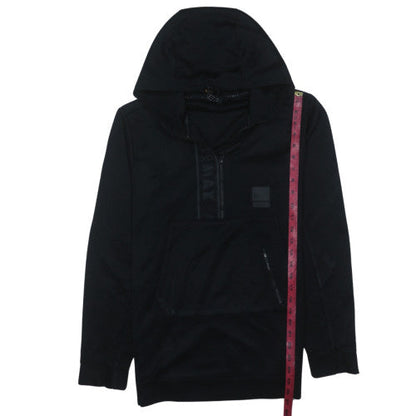 Mens UK Size S Nike Black 1/2 Zip Hoodie