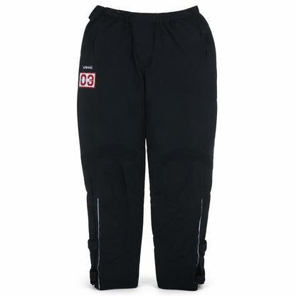 Front view of Adidas Men's Black XL Jogger Trousers with Reflective Zip Detail