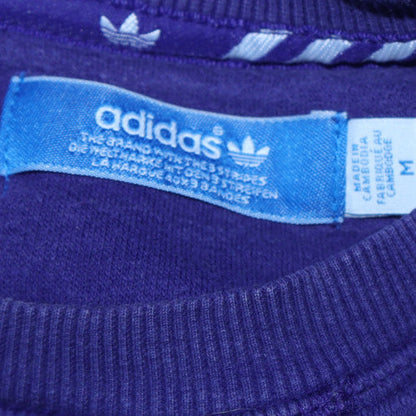Mens UK Size M Adidas Blue Pullover Sweatshirt