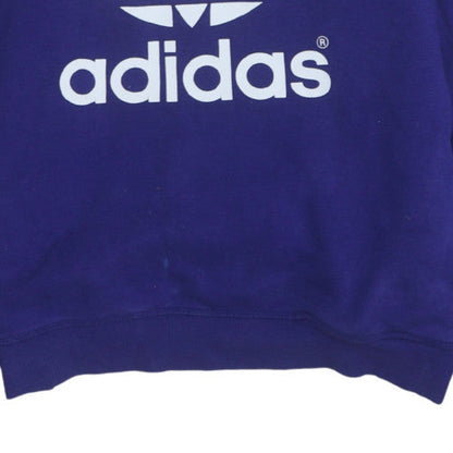 Mens UK Size M Adidas Blue Pullover Sweatshirt