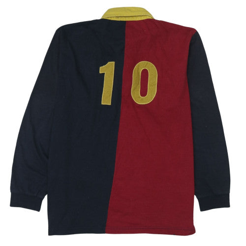 FC Barcelona Mens Red Navy Long Sleeve Polo Shirt XL