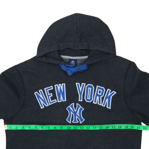 Mens UK Size L Majestic Black Pullover Hoodie