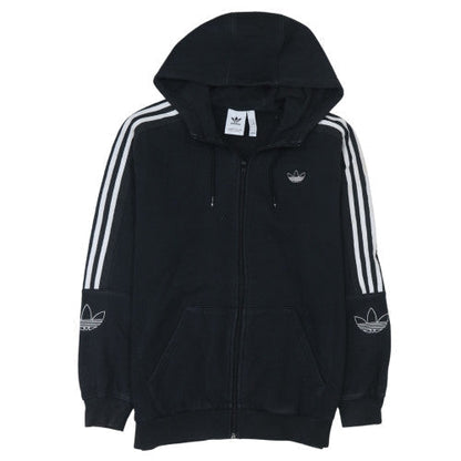 Mens UK Size M adidas Black Full Zip Hoodie