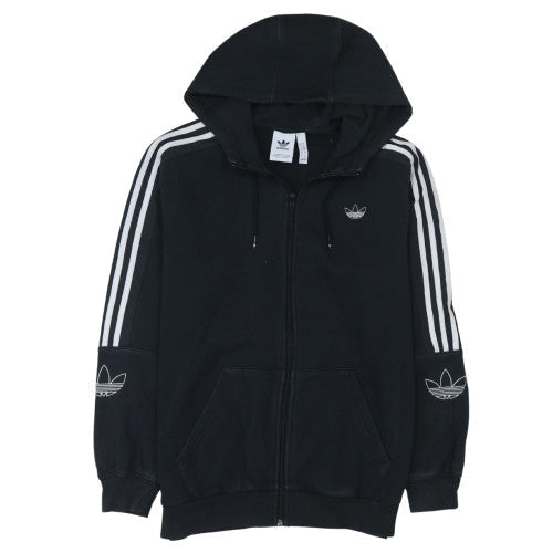 Mens UK Size M adidas Black Full Zip Hoodie