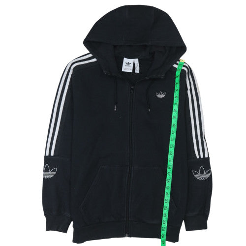 Mens UK Size M adidas Black Full Zip Hoodie
