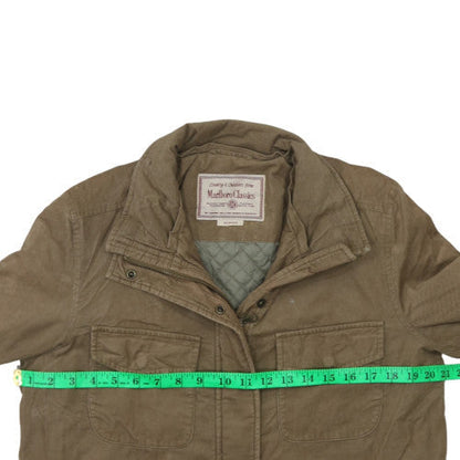 Marlboro Classics Men's Brown Military Jacket Size M Cotton Canvas