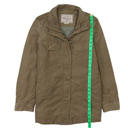 Marlboro Classics Men's Brown Military Jacket Size M Cotton Canvas