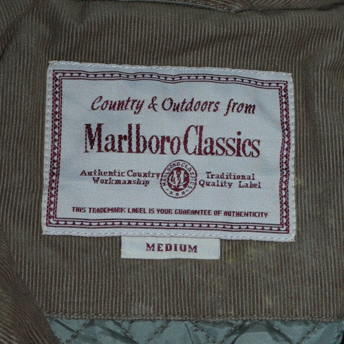 Marlboro Classics Men's Brown Military Jacket Size M Cotton Canvas