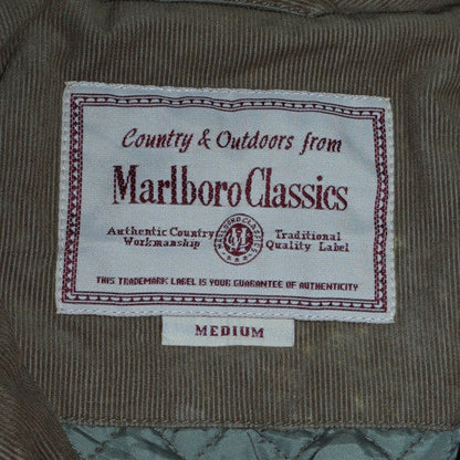 Marlboro Classics Men's Brown Military Jacket Size M Cotton Canvas