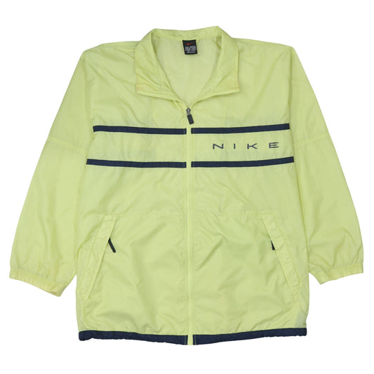 Nike Men's Yellow XL Windbreaker Jacket with Full Zip