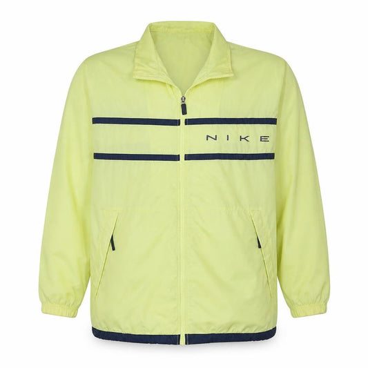 Nike Men's Yellow XL Windbreaker Jacket with Full Zip