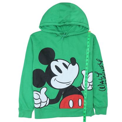 Womens UK Size XS Disney Green Pullover Hoodie