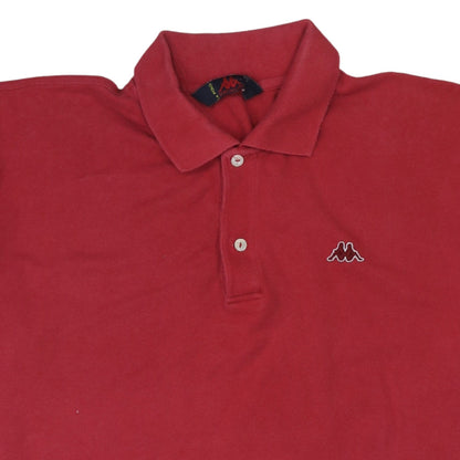 Kappa Men's Red Cotton Polo Shirt Size L Classic Fit