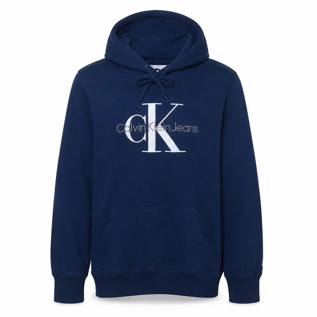 Mens UK Size L Calvin Klein Jeans Blue Pullover Hoodie