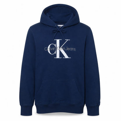 Mens UK Size L Calvin Klein Jeans Blue Pullover Hoodie