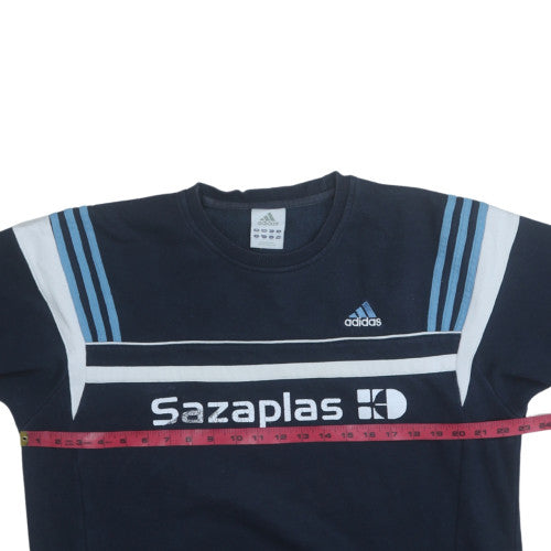 Mens UK Size XL Adidas Blue Pullover Sweatshirt