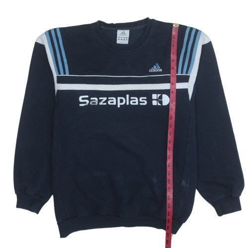 Mens UK Size XL Adidas Blue Pullover Sweatshirt