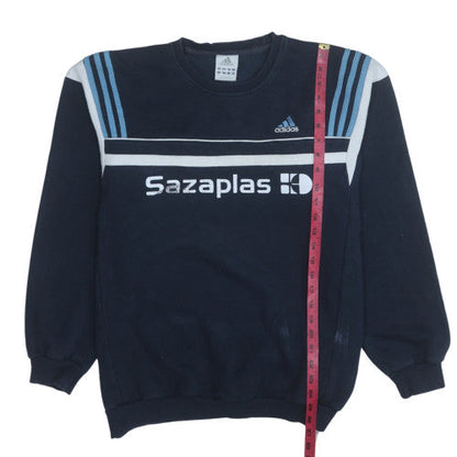 Mens UK Size XL Adidas Blue Pullover Sweatshirt