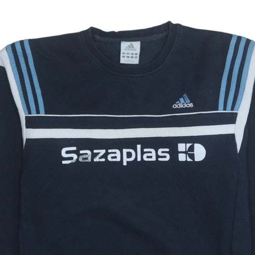 Mens UK Size XL Adidas Blue Pullover Sweatshirt