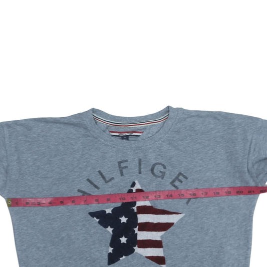 Womens UK Size M Tommy Hilfiger Blue Pullover Sweatshirt