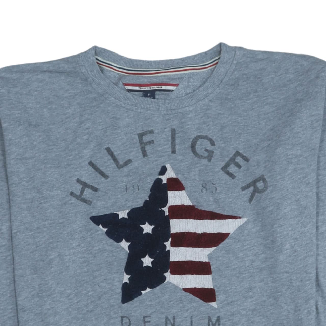 Womens UK Size M Tommy Hilfiger Blue Pullover Sweatshirt