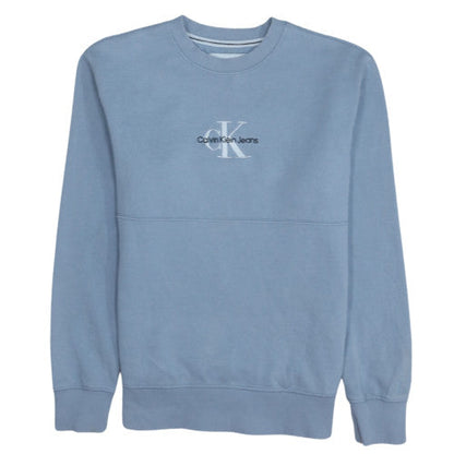 Mens UK Size S Calvin Klein Jeans Blue Pullover Sweatshirt