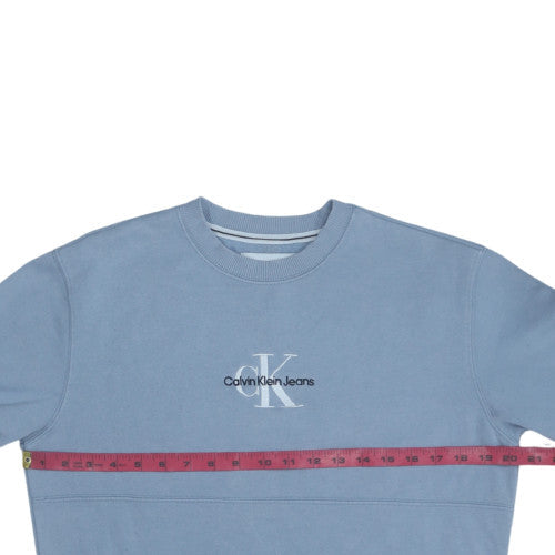 Mens UK Size S Calvin Klein Jeans Blue Pullover Sweatshirt