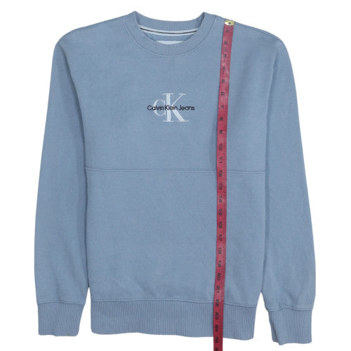Mens UK Size S Calvin Klein Jeans Blue Pullover Sweatshirt