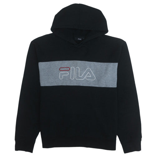 Mens UK Size L FILA Black Pullover Hoodie
