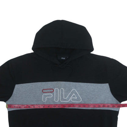 Mens UK Size L FILA Black Pullover Hoodie