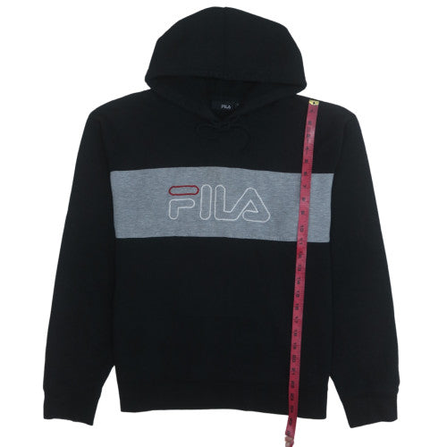 Mens UK Size L FILA Black Pullover Hoodie