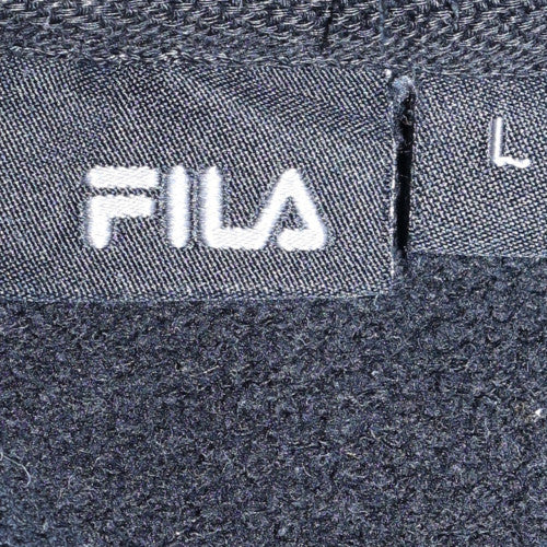 Mens UK Size L FILA Black Pullover Hoodie