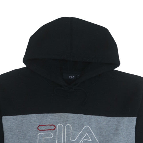 Mens UK Size L FILA Black Pullover Hoodie