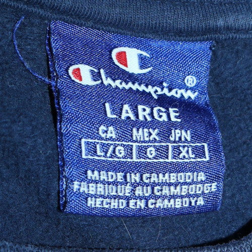 Mens UK Size L Champion Blue Pullover Sweatshirt