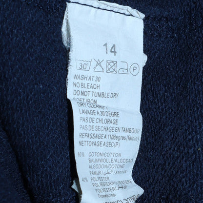 Levi's Boys Navy Pullover Hoodie Size 14 Cotton Blend Logo Sweatshirt