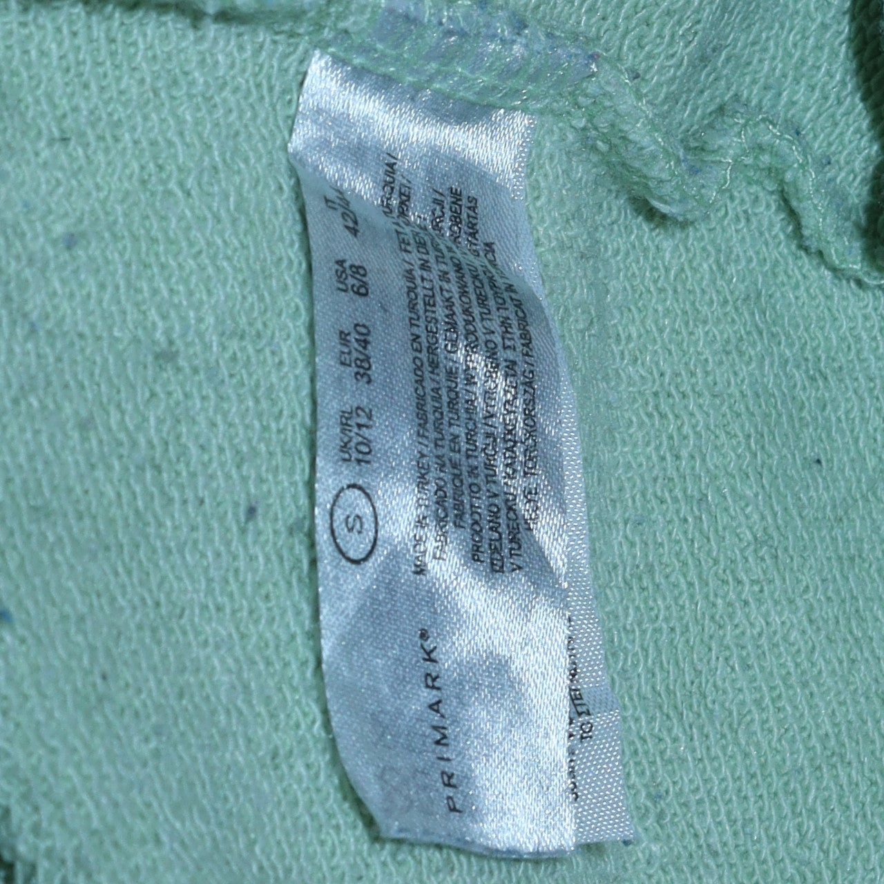 Womens UK Size S Primark Green Pullover Sweatshirt