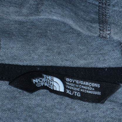 The North Face Boys Grey XL Full Zip Hoodie - Cotton Blend Outdoor Sweatshirt