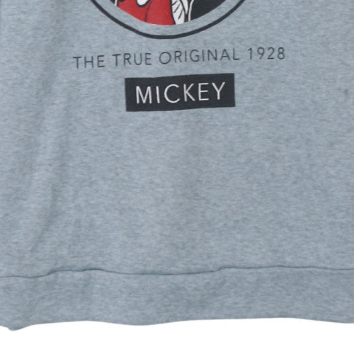 Womens UK Size 10/12 Disney Grey Pullover Hoodie