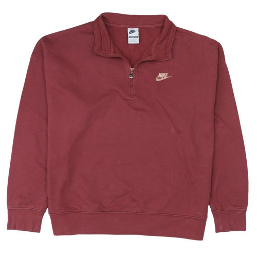 Womens UK Size L Nike Red Pullover Sweatshirt