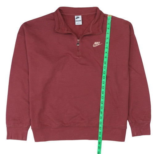 Womens UK Size L Nike Red Pullover Sweatshirt