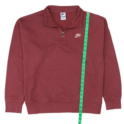 Womens UK Size L Nike Red Pullover Sweatshirt
